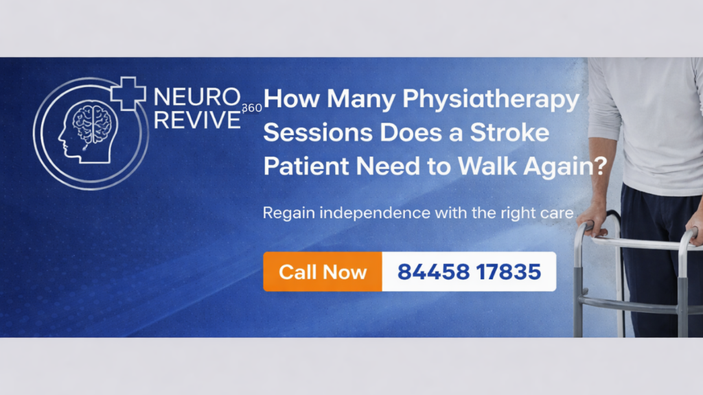 Stroke patient walking recovery with physiotherapy sessions in Jalandhar